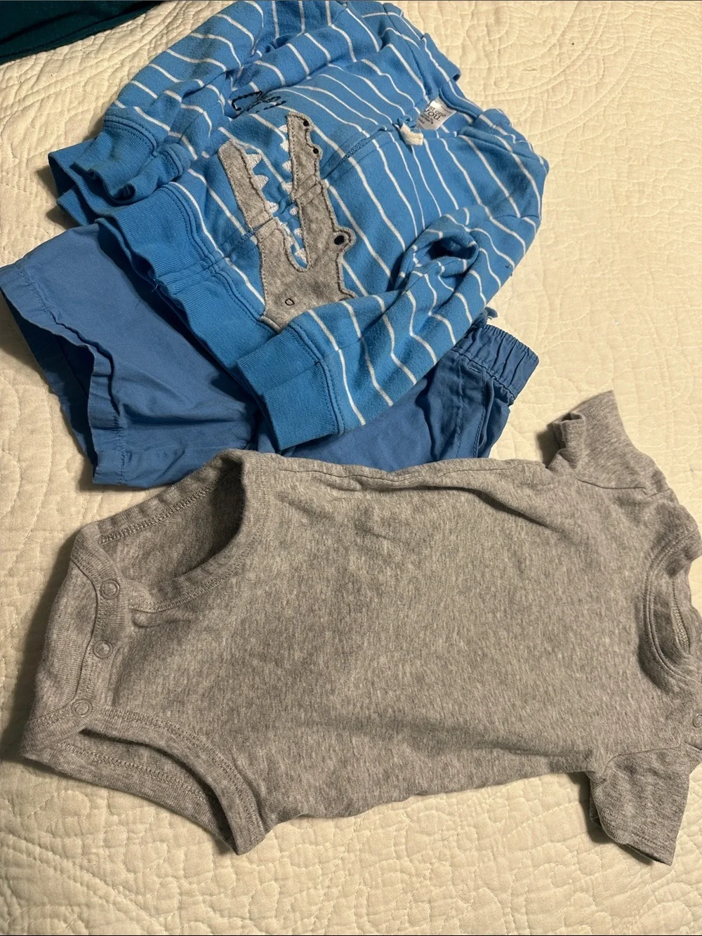 0282 Blue & Gray Kids Matching Set – Casual Two-Piece Outfit size 9 mths